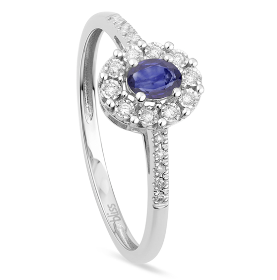Anello Bliss Donna BL REGAL in Oro bianco Zaffiro blu 0.22 Ct 20115700 - 20115700